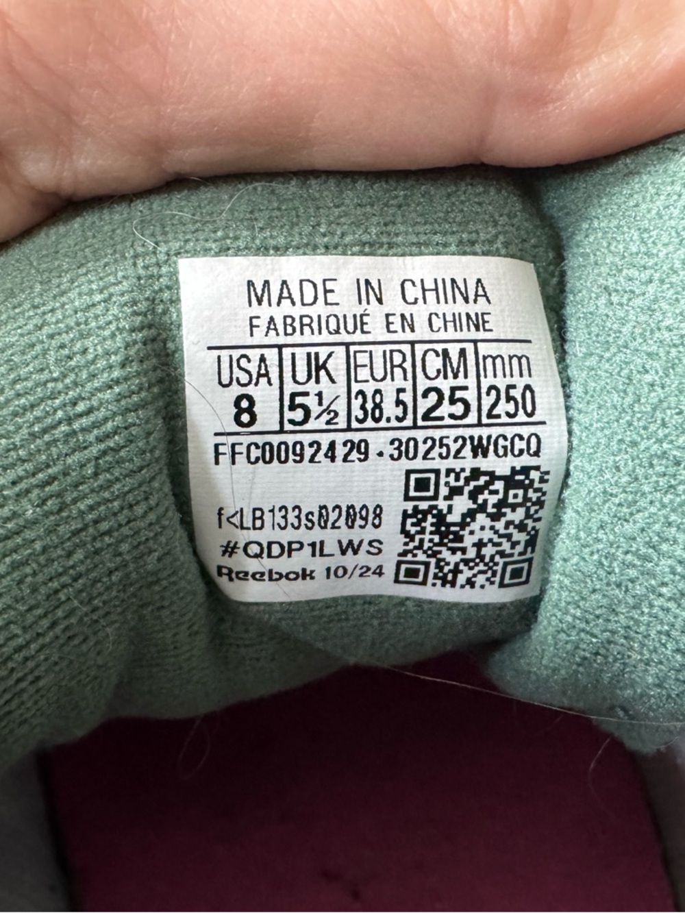 Green and Pink Reeboks - Picture 6 of 6